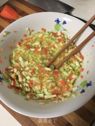 火腿西葫早餐饼的做法步骤：3