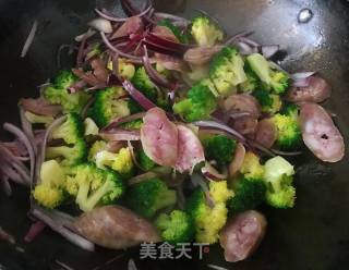 时蔬香肠炒米粉的做法步骤：7