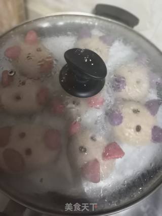 小猪猪豆沙包的做法步骤：34