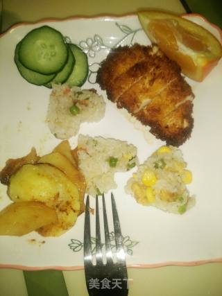鸡排鸡腿饭便当的做法步骤：9