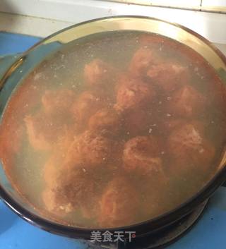 菠菜豆腐丸子汤的做法步骤：2