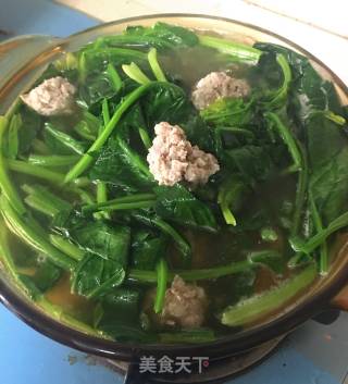 菠菜豆腐丸子汤的做法步骤：3