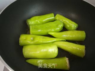 尖椒酿肉的做法步骤：7