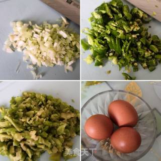 苦瓜摊鸡蛋的做法步骤：1