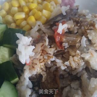 番茄腊肉饭的做法步骤：10