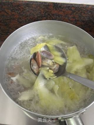 花蛤咸菜汤的做法步骤：6