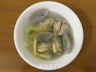 花蛤咸菜汤的做法步骤：9