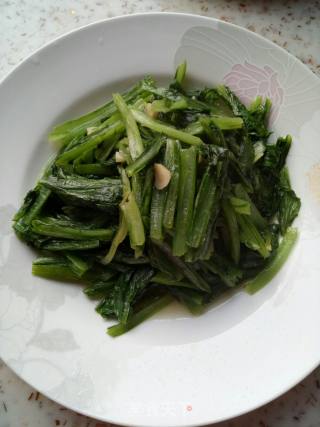 清炒油麦的做法步骤：5