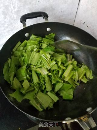 蚝油莴笋叶的做法步骤：4