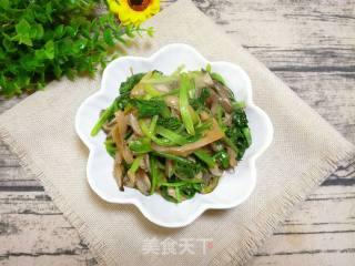 小白菜炒平菇的做法步骤：14