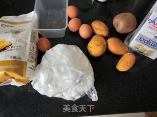 芒果盒子蛋糕的做法步骤：1