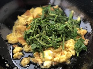 香椿炒鸡蛋的做法步骤：8
