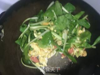 鸡蛋火腿肠炒面的做法步骤：5