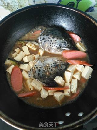 鱼头炖豆腐的做法步骤：7