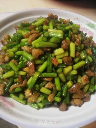 蒜苔炒肉丁的做法步骤：7