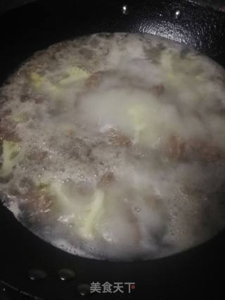 花菜牛肉羹汤的做法步骤：6