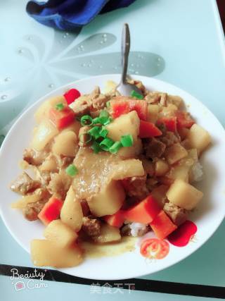 咖喱饭的做法步骤：1