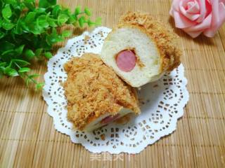 香肠肉松面包的做法步骤：23