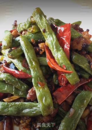 干煸四季豆的做法步骤：9