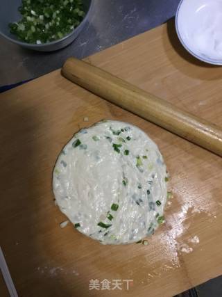 饺子皮秒变葱花饼的做法步骤：9