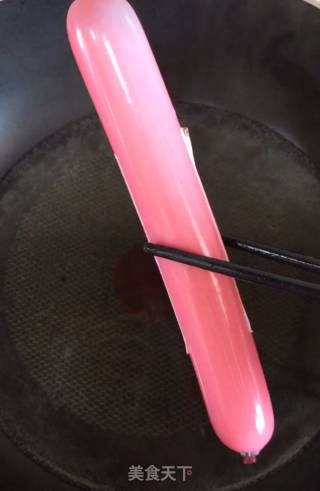 火腿煎蛋的做法步骤：2