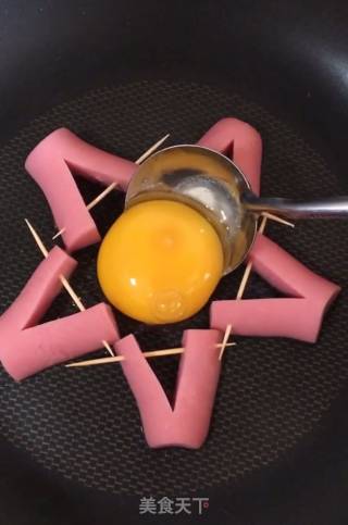 火腿煎蛋的做法步骤：7