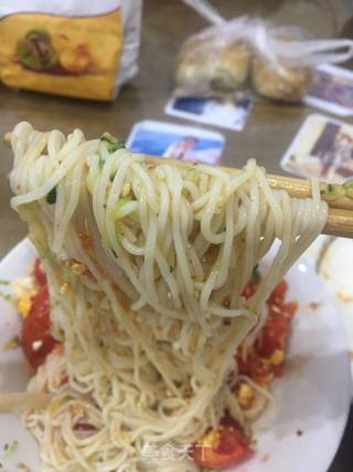 西红柿炒鸡蛋盖浇面的做法步骤：7