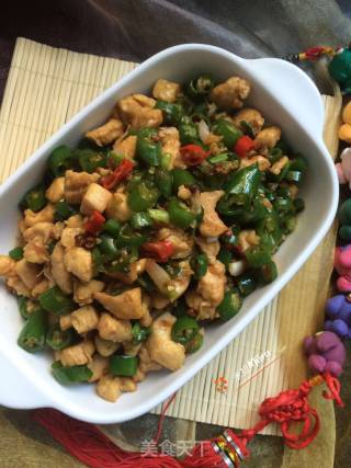 麻辣青椒鸡丁的做法步骤：10