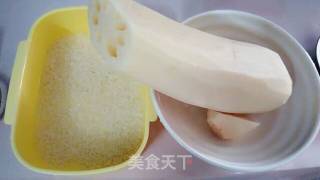 糯米莲藕的做法步骤：1