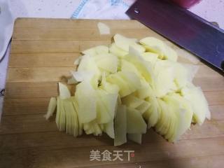 油菜土豆片的做法步骤：3