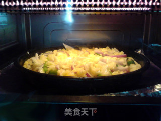 腊肉披萨的做法步骤：17