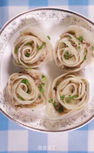 玫瑰花蒸饺的做法步骤：6