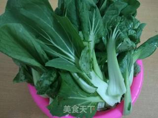 油焖上海青的做法步骤：1