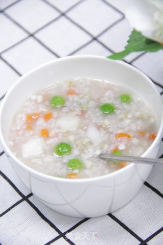 杂蔬藜麦鳕鱼粥的做法步骤：9