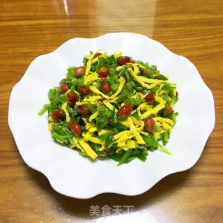 蛋皮花生米拌芹菜的做法步骤：11