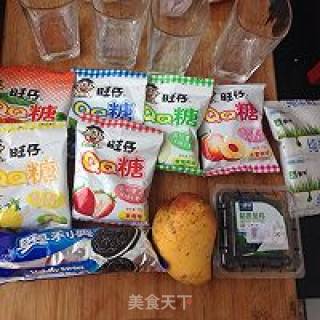 绚丽的五彩布丁的做法步骤：1