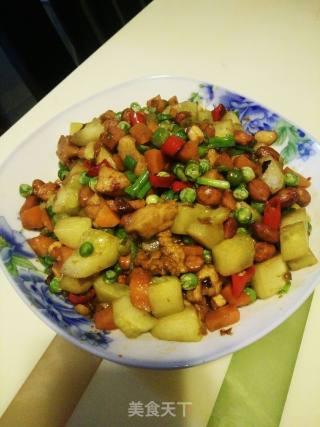 蔬菜鸡肉丁的做法步骤：6