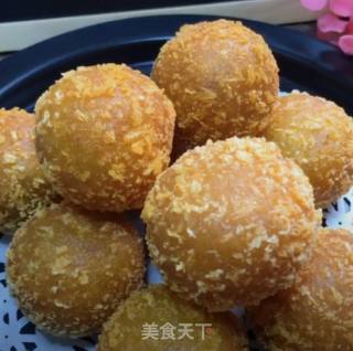 南瓜豆沙球的做法步骤：11