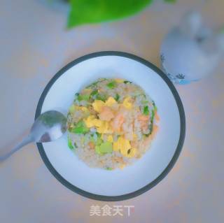 鲜虾蔬菜蛋炒饭的做法步骤：8
