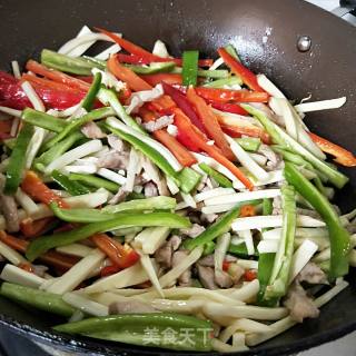 茭白肉丝的做法步骤：10