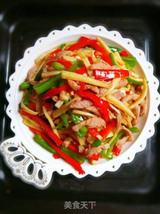 茭白肉丝的做法步骤：13