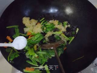 蚝油双耳小白菜的做法步骤：10