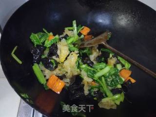 蚝油双耳小白菜的做法步骤：11