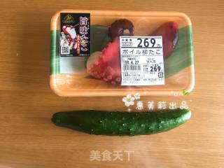 日本料理之章鱼足黄瓜清爽低卡沙拉的做法步骤：1