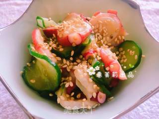 日本料理之章鱼足黄瓜清爽低卡沙拉的做法步骤：9