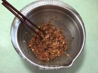 猪肉圆白菜馅馅饼的做法步骤：4