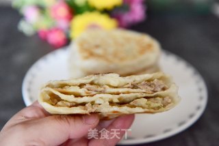 猪肉圆白菜馅馅饼的做法步骤：21