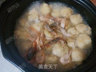 豆腐包鲜虾砂锅煲的做法步骤：7