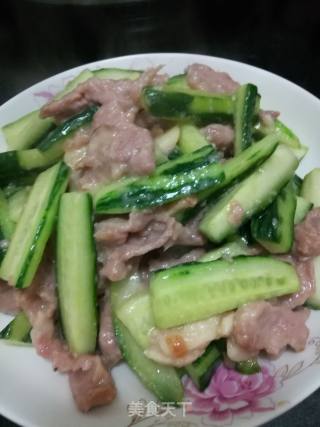 瘦肉炒黄瓜的做法步骤：5