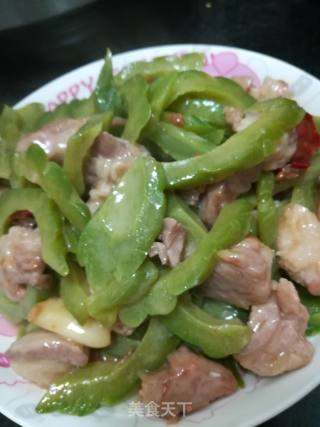 瘦肉炒苦瓜的做法步骤：5